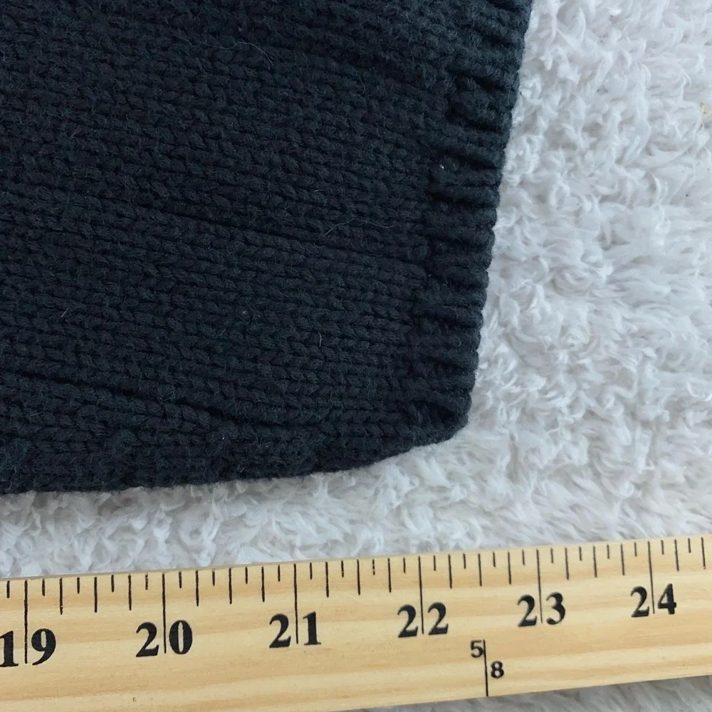 Polo Jeans Co Ralph Lauren Sweater Mens XL Black Half Zip Pullover Cotton Ribbed